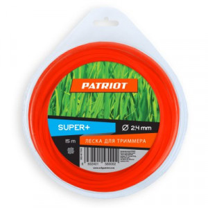 Леска триммерная Patriot Super Plus 2.4 мм /15 м